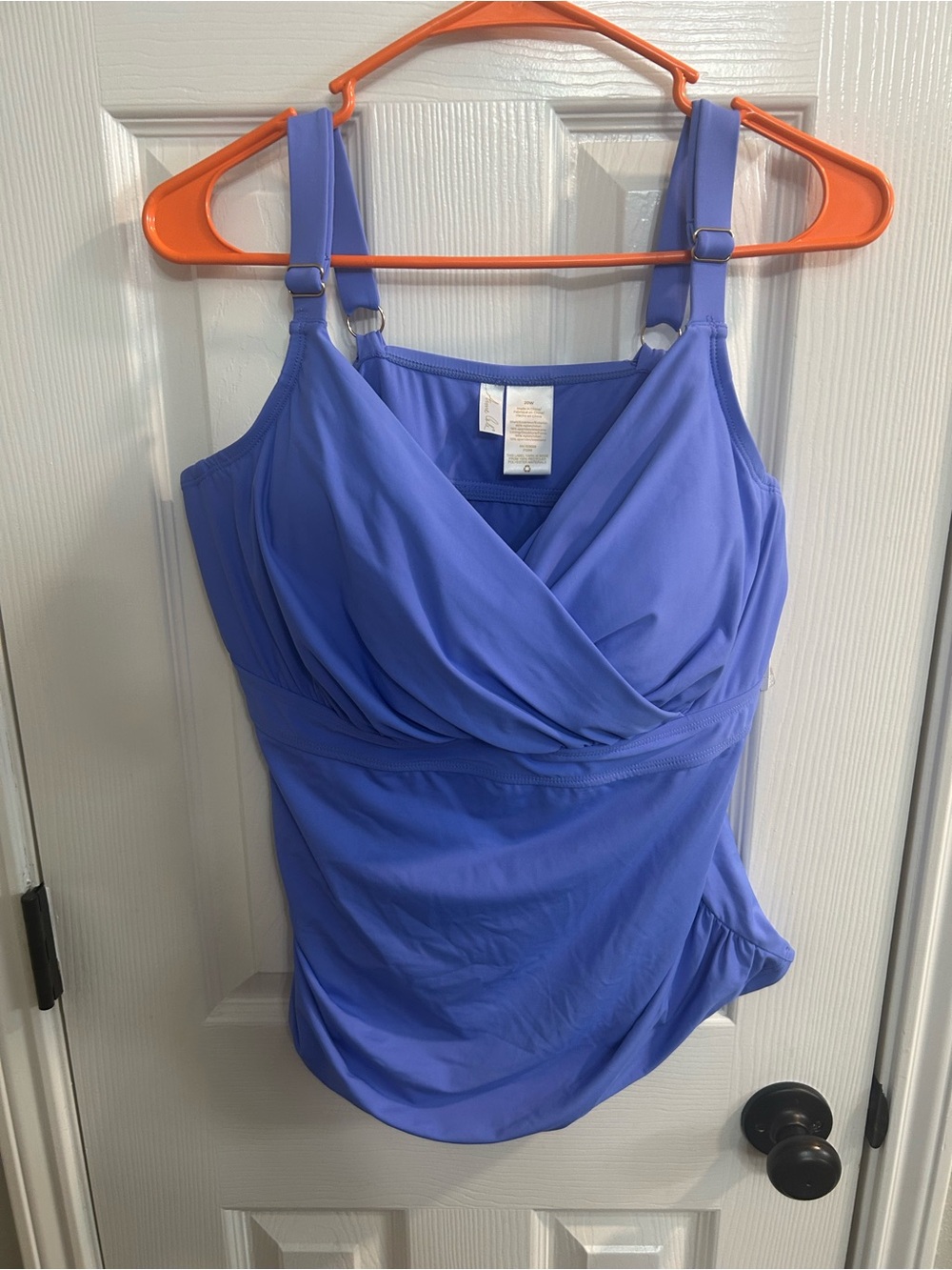 Anne Cole nwt women’s plus size 20W periwinkle blue tankini top nwt
